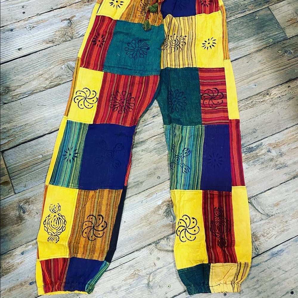 Boho Hippie Patchwork Pants - image 2